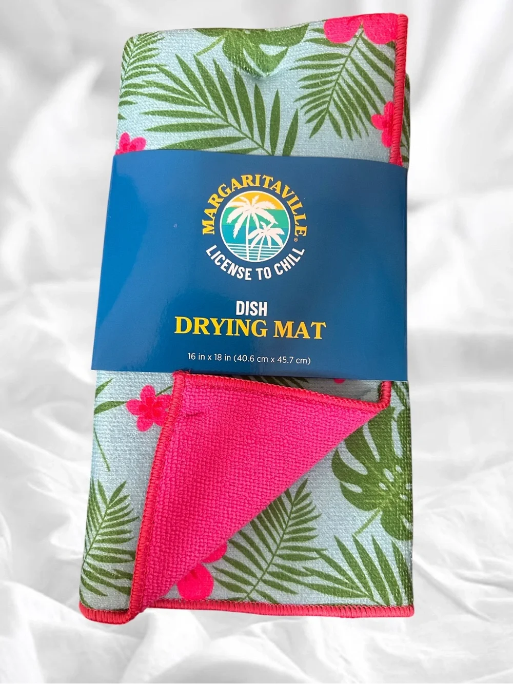 Margaritaville Tropical Reversible Dish Drying Mat Dish Cloths 1pc Kitchen Towel